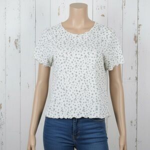 🛍️BUNDLE ONLY ITEM🛍️Y2K Floral Lettuce Edge Top 2X